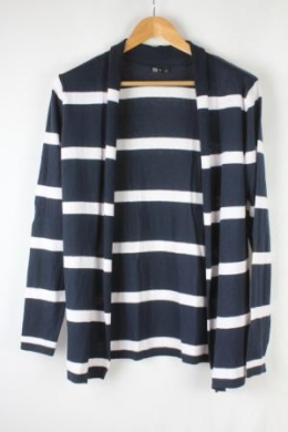 cardigan azul y blanco tex