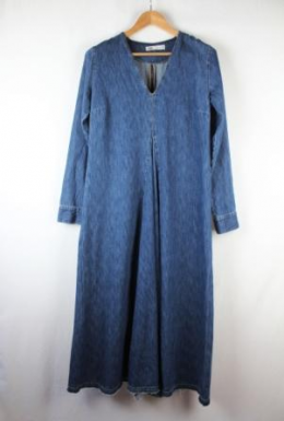 vestido largo vaquero zara