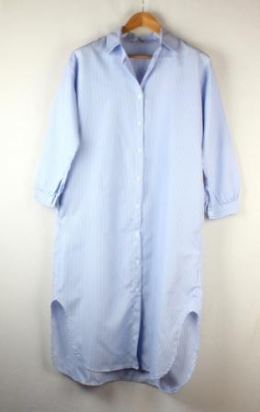 vestido camisero rayas azul