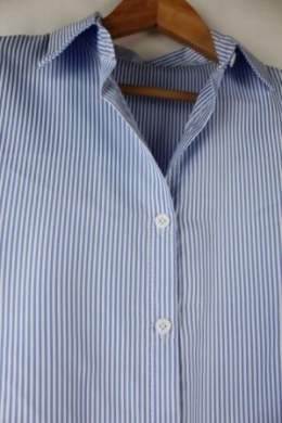 vestido camisero rayas azul