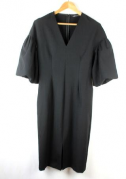 vestido entallado negro zara