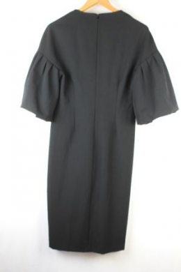 vestido entallado negro zara