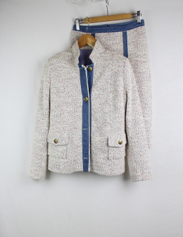 Conjunto chaqueta+falda tweed artesanal 38/40