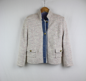 Conjunto chaqueta+falda tweed artesanal 38/40
