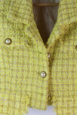 chaqueta tweed amarillo s/38