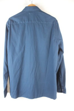 camisa hombre azul mango