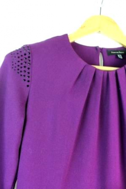 vestido morado pedreria pedro del hierro 38