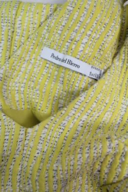 vestido tweed amarillo pedro del hierro 38