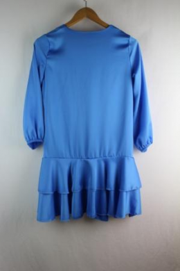 vestido raso azul laura jiménez M