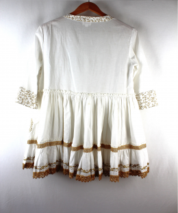 Vestido boho bordado blanco MyM