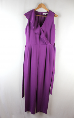 Mono largo volante morado cortefiel