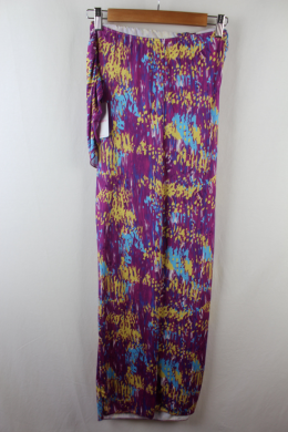 Vestido punto estampado morado