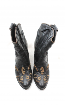 botines estilp cowboy piel mjus