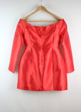 mini vestido satinado rojo M