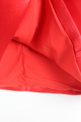 mini vestido satinado rojo M
