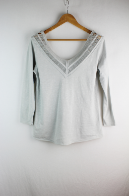 camiseta algodon gris L