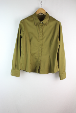 camisa ajustada verde veneto xl