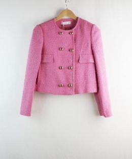 chaqueta tweed rosa mango s