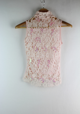 blusa tul y crochet rosa 18.aug xs