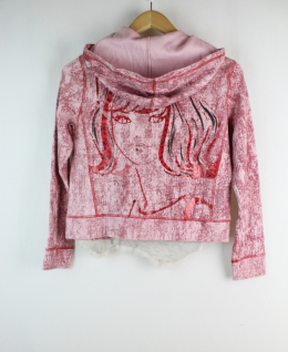 sudadera tipo canguro rosa custo barcelona s