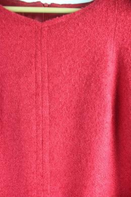 vestido tweed  rojo gloria estellés 52