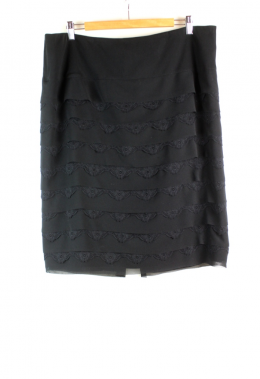 falda tul y encaje negro artesanal 50