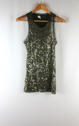 top lentejuelas verde miss sixty