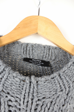 jersey trenzado gris bershka