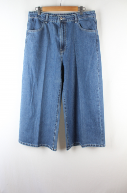 Pantalon culotte azul bershka