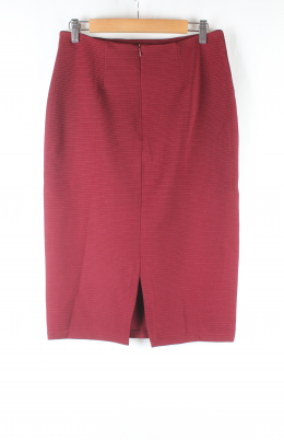 falda de punto granate hm