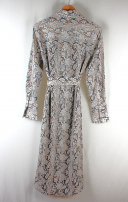 vestido camisero animal print mango