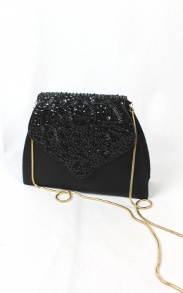 bolso fiesta satinado negro