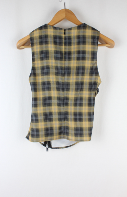 chaleco tartan zara