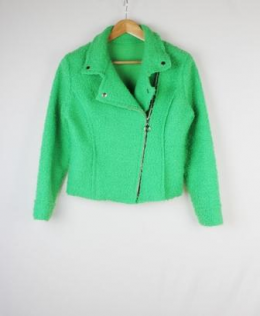 chaqueta bike verde creme boheme l
