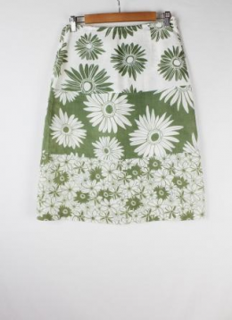 falda lino estampada