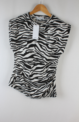 camiseta estampado animal  print mango