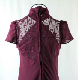 vestido largo crepe