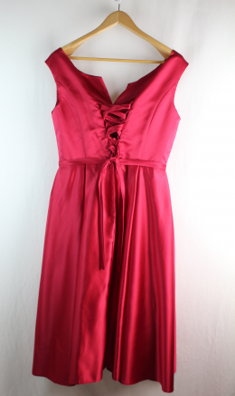 vestido rojo satinado L/42