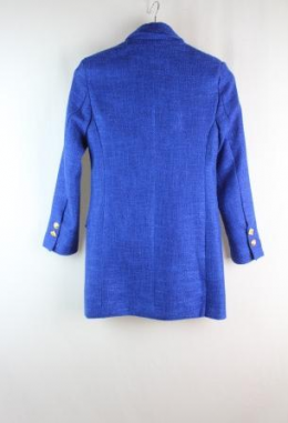 blazer larga tweed azul xs