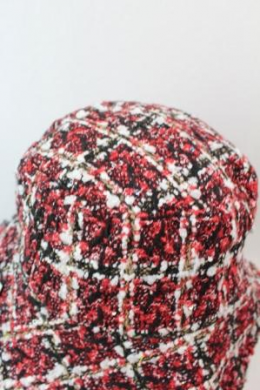 sombrero tweed estilo chanel