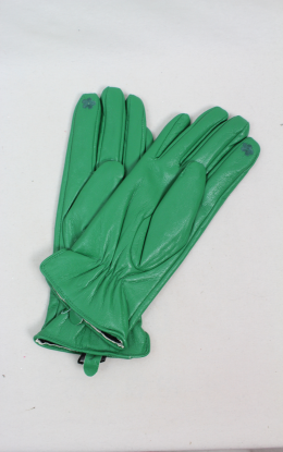 guantes efecto piel verde